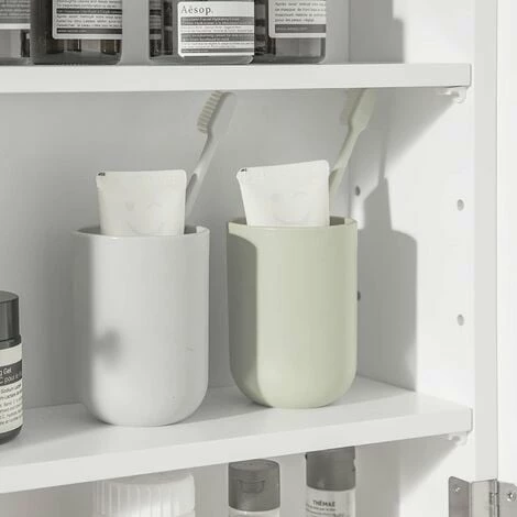 SoBuy Bathroom Wall Mirror Cabinet, BZR55-W 5 SoBuy Bathroom Wall Mirror Cabinet, BZR55-W - Image 5