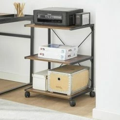 SoBuy Desk Side Printer Shelf Stand, Serving Trolley Side Table On Wheels,FRG81-PF 7 SoBuy Desk Side Printer Shelf Stand, Serving Trolley Side Table On Wheels,FRG81-PF -SOBUY Shop 55298455 3