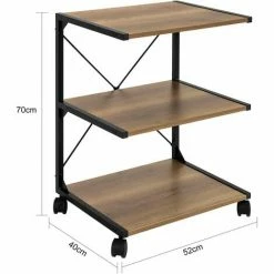 SoBuy Desk Side Printer Shelf Stand, Serving Trolley Side Table On Wheels,FRG81-PF 8 SoBuy Desk Side Printer Shelf Stand, Serving Trolley Side Table On Wheels,FRG81-PF -SOBUY Shop 55298455 4