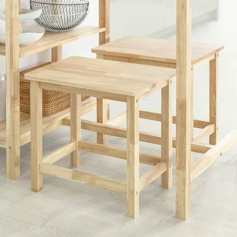 SoBuy Set Of 2 Dining Stools Dining Room Stools Kitchen Stools Rubber Wood Stools,FST91-Nx2 2 SoBuy Set Of 2 Dining Stools Dining Room Stools Kitchen Stools Rubber Wood Stools,FST91-Nx2 - Image 2