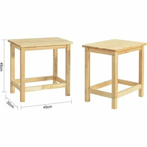 SoBuy Set Of 2 Dining Stools Dining Room Stools Kitchen Stools Rubber Wood Stools,FST91-Nx2 3 SoBuy Set Of 2 Dining Stools Dining Room Stools Kitchen Stools Rubber Wood Stools,FST91-Nx2 - Image 3