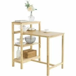 SoBuy Rubber Wood Dining Table Dining Room Table Kitchen Table,FWT69-N