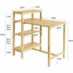 SoBuy Rubber Wood Dining Table Dining Room Table Kitchen Table,FWT69-N 7 SoBuy Rubber Wood Dining Table Dining Room Table Kitchen Table,FWT69-N -SOBUY Shop 55298462 3