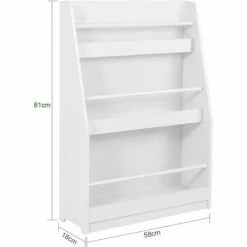 SoBuy Children Kids Bookcase Book Shelf Toy Shelf Storage Display Shelf Rack Organizer,KMB45-W 8 SoBuy Children Kids Bookcase Book Shelf Toy Shelf Storage Display Shelf Rack Organizer,KMB45-W -SOBUY Shop 55298479 4