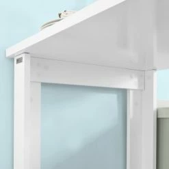 SoBuy Kitchen Dining Table,Coffee Bistro Bar Table With Storage Rack,FWT17-W -SOBUY Shop 5571717 4