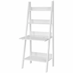 SoBuy Computer Table Storage Display Shelving, Bookcase/Memo Board,FRG115-W