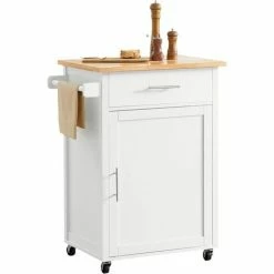 SoBuy Kitchen Trolley Cart Storage Trolley Cabinet Cupboard,FKW102-WN