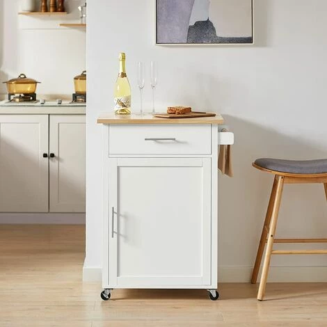 SoBuy Kitchen Trolley Cart Storage Trolley Cabinet Cupboard,FKW102-WN 2 SoBuy Kitchen Trolley Cart Storage Trolley Cabinet Cupboard,FKW102-WN - Image 2