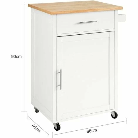 SoBuy Kitchen Trolley Cart Storage Trolley Cabinet Cupboard,FKW102-WN 3 SoBuy Kitchen Trolley Cart Storage Trolley Cabinet Cupboard,FKW102-WN - Image 3