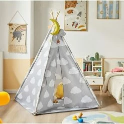 SoBuy Children Play Tent Playhouse Kids Teepee Tipi With Floor Mat,OSS03-A01 -SOBUY Shop 58370517 5