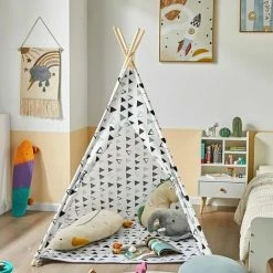 SoBuy Children Play Tent Playhouse Kids Teepee Tipi With Floor Mat,OSS03-A02 -SOBUY Shop 58370521 5