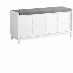 SoBuy Hallway Storage Bench Shoe Bench Shoe Rack Shoe Cabinet,FSR86-W