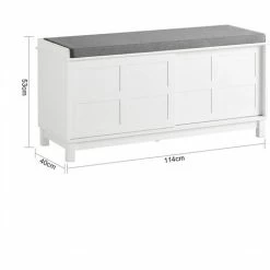 SoBuy Hallway Storage Bench Shoe Bench Shoe Rack Shoe Cabinet,FSR86-W -SOBUY Shop 58370532 3