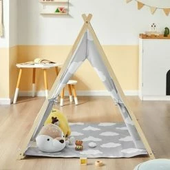 SoBuy Children Kids Play Tent Playhouse With Floor Mat,OSS02-F01 -SOBUY Shop 58370536 5