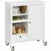 SoBuy Kitchen Trolley Cart Storage Trolley Serving Trolley Kitchen Cabinet,FKW104-W
