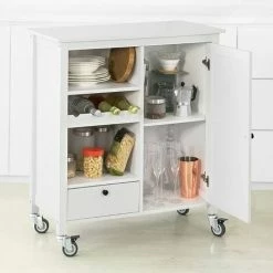 SoBuy Kitchen Trolley Cart Storage Trolley Serving Trolley Kitchen Cabinet,FKW104-W 9 SoBuy Kitchen Trolley Cart Storage Trolley Serving Trolley Kitchen Cabinet,FKW104-W -SOBUY Shop 58494779 5