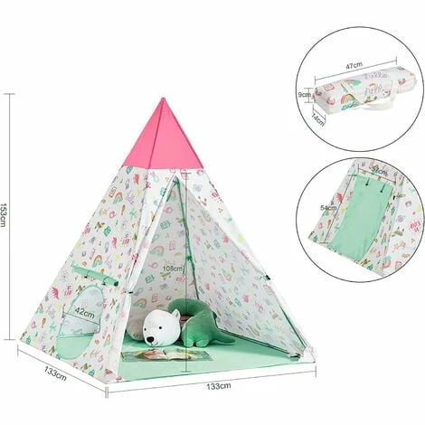 SoBuy Indoor Outdoor Children Play Tent Foldable Children Tent With Portable Bag,OSS06 3 SoBuy Indoor Outdoor Children Play Tent Foldable Children Tent With Portable Bag,OSS06 - Image 3