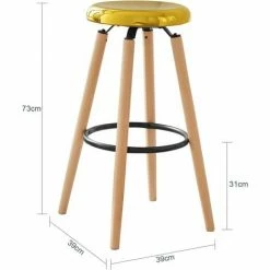SoBuy Kitchen Breakfast Barstool Bar Stool With Metal Seat & Beech Wood Legs,FST89-G 7 SoBuy Kitchen Breakfast Barstool Bar Stool With Metal Seat & Beech Wood Legs,FST89-G -SOBUY Shop 58494790 3