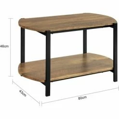 SoBuy Industrial Vintage Style 2 Tiers Coffee Table Sofa Table Side Table,FBT90-N -SOBUY Shop 58494794 3