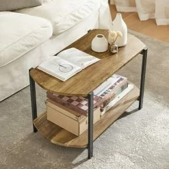 SoBuy Industrial Vintage Style 2 Tiers Coffee Table Sofa Table Side Table,FBT90-N -SOBUY Shop 58494794 5