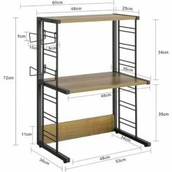 SoBuy Kitchen Shelf Microwave Shelf Kitchen Appliances Storage Shelf Spice Rack,KCR08-PF -SOBUY Shop 58494796 3