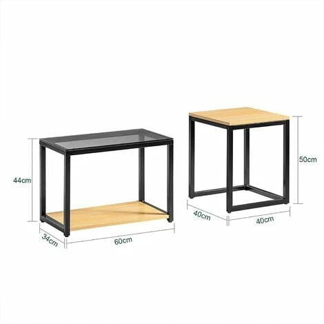 SoBuy Nesting Side Table,2 Pieces,FBT35-SCH 5 SoBuy Nesting Side Table,2 Pieces,FBT35-SCH - Image 5