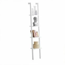 SoBuy Modern 4 Tiers Display Storage Wood Wall Shelf, FRG15-W