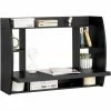 SoBuy Home Office Wall-mounted Table Desk,Black,FWT18-SCH