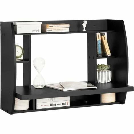 SoBuy Home Office Wall-mounted Table Desk,Black,FWT18-SCH 1 SoBuy Home Office Wall-mounted Table Desk,Black,FWT18-SCH