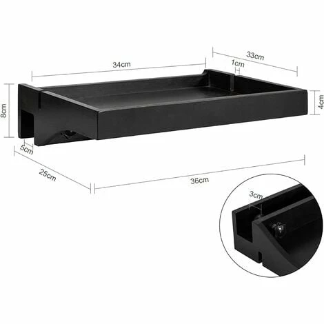 SoBuy Bedside Shelf Clip-on Hanging Shelf Bed Side Shelf Table Tray,NKD01-SCH 3 SoBuy Bedside Shelf Clip-on Hanging Shelf Bed Side Shelf Table Tray,NKD01-SCH - Image 3
