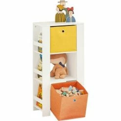 SoBuy Children Kids Bookcase Book Shelf Toy Shelf Storage Rack,KMB48-W