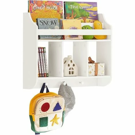 SoBuy Children Kids Wall Shelf Book Shelf Toy Shelf Storage Display Shelf Rack,KMB46-W 1 SoBuy Children Kids Wall Shelf Book Shelf Toy Shelf Storage Display Shelf Rack,KMB46-W