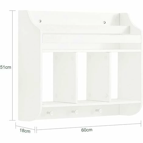 SoBuy Children Kids Wall Shelf Book Shelf Toy Shelf Storage Display Shelf Rack,KMB46-W 3 SoBuy Children Kids Wall Shelf Book Shelf Toy Shelf Storage Display Shelf Rack,KMB46-W - Image 3