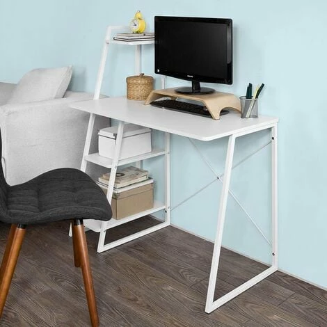 SoBuy Home White Office Wood Computer Table Desk With Drawer,FWT29-W 3 SoBuy Home White Office Wood Computer Table Desk With Drawer,FWT29-W - Image 3