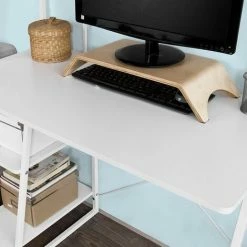 SoBuy Home White Office Wood Computer Table Desk With Drawer,FWT29-W 8 SoBuy Home White Office Wood Computer Table Desk With Drawer,FWT29-W -SOBUY Shop 6033755 4