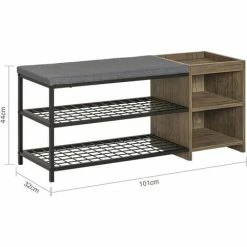SoBuy Hallway Shoe Bench Shoe Rack Shoe Organizer,FSR113-N -SOBUY Shop 60743656 3