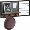 SoBuy Wall Coat Rack With Felt Board And Metal Grid,FHK20-N