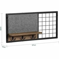 SoBuy Wall Coat Rack With Felt Board And Metal Grid,FHK20-N 7 SoBuy Wall Coat Rack With Felt Board And Metal Grid,FHK20-N -SOBUY Shop 60743735 3