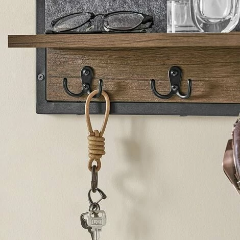 SoBuy Wall Coat Rack With Felt Board And Metal Grid,FHK20-N 5 SoBuy Wall Coat Rack With Felt Board And Metal Grid,FHK20-N - Image 5