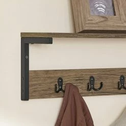 SoBuy Wall Coat Rack Wall Shelf Wall Hanging Shelf Hook Rack,FHK27-N 8 SoBuy Wall Coat Rack Wall Shelf Wall Hanging Shelf Hook Rack,FHK27-N -SOBUY Shop 60743770 4