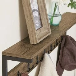 SoBuy Wall Coat Rack Wall Shelf Wall Hanging Shelf Hook Rack,FHK27-N 9 SoBuy Wall Coat Rack Wall Shelf Wall Hanging Shelf Hook Rack,FHK27-N -SOBUY Shop 60743770 5