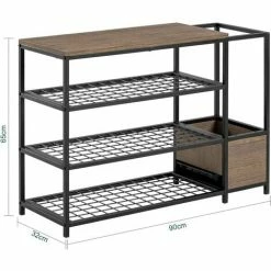 SoBuy Hallway 4 Tiers Shoe Rack Shoe Organizer With Umbrella Stand,FSR112-N -SOBUY Shop 60743863 3