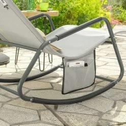 SoBuy Outdoor Garden Rocking Chair Relaxing Chair Recliner Sun Lounger,OGS47-HG -SOBUY Shop 60743922 4