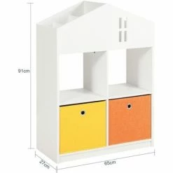 SoBuy House Shape Design Children Kids Bookcase Book Shelf,KMB49-W -SOBUY Shop 65442328 3