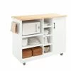 SoBuy Kitchen Island Kitchen Cabinet Cupboard ,FKW105-WN