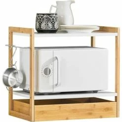 SoBuy Kitchen Shelf Organizer Microwave Shelf,KCR07-WN