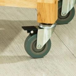 SoBuy Rubber Wood Kitchen Storage Trolley Cart With Drawers & Shelves,FKW24-N -SOBUY Shop 6614187 5