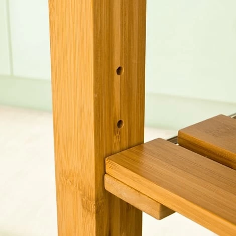 SoBuy Bamboo Kitchen Storage Trolley Cart With Folding Worktop, FKW25-N 5 SoBuy Bamboo Kitchen Storage Trolley Cart With Folding Worktop, FKW25-N - Image 5