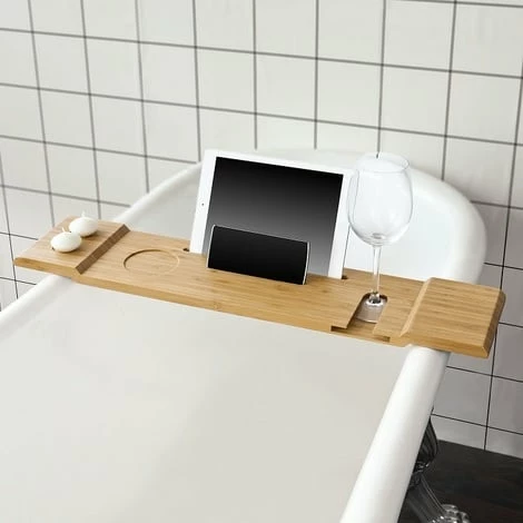 SoBuy Bathtub Rack, Bath Tub Shelf Tray With IPad Min/Mobile Phone,FRG104-N 1 SoBuy Bathtub Rack, Bath Tub Shelf Tray With IPad Min/Mobile Phone,FRG104-N