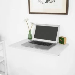 SoBuy Wood Wall-mounted Folding Reading Desk White,FWT21-W 7 SoBuy Wood Wall-mounted Folding Reading Desk White,FWT21-W -SOBUY Shop 6614236 3